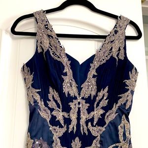 Julian Joyce mandalas navy dress